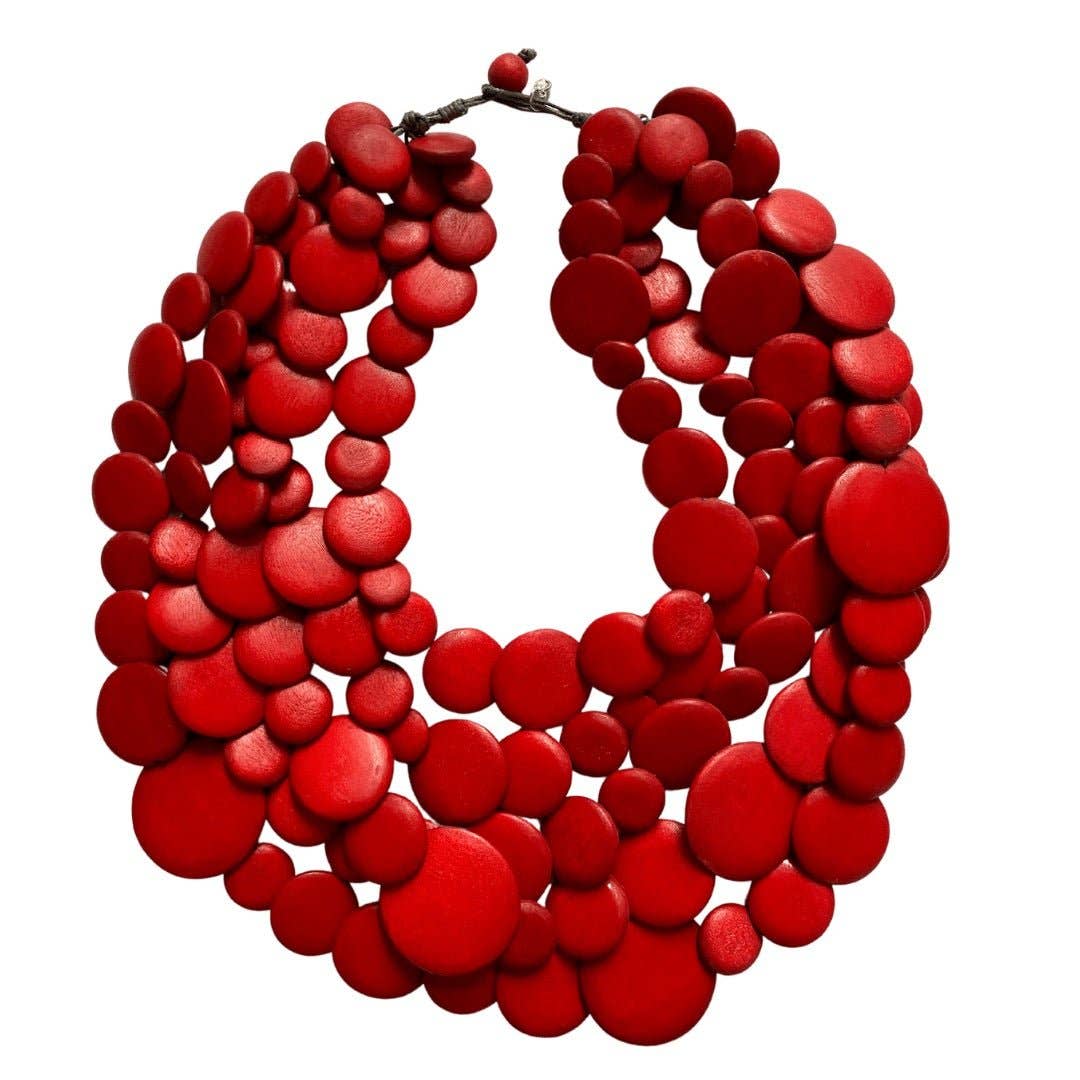 Bijondo - Guinea wooden light necklace: Naked