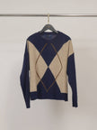 Cécile Wang - Diamond-pattern wool-cashmere sweater HYC6665: Off-white