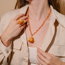 Afbeelding in Gallery-weergave laden, PHOEBE´S - Conjunto de Collar y Anillo de Citrino Natural | Edición Limitada
