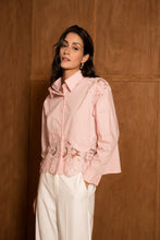 Afbeelding in Gallery-weergave laden, CHOKLATE PARIS - Cotton shirt with lace inserts - CK08340: Bleu ciel / 2 S/M - 2 M/L
