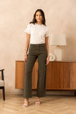 Vivid - Basic wide-leg jeans color: Light khaki / S