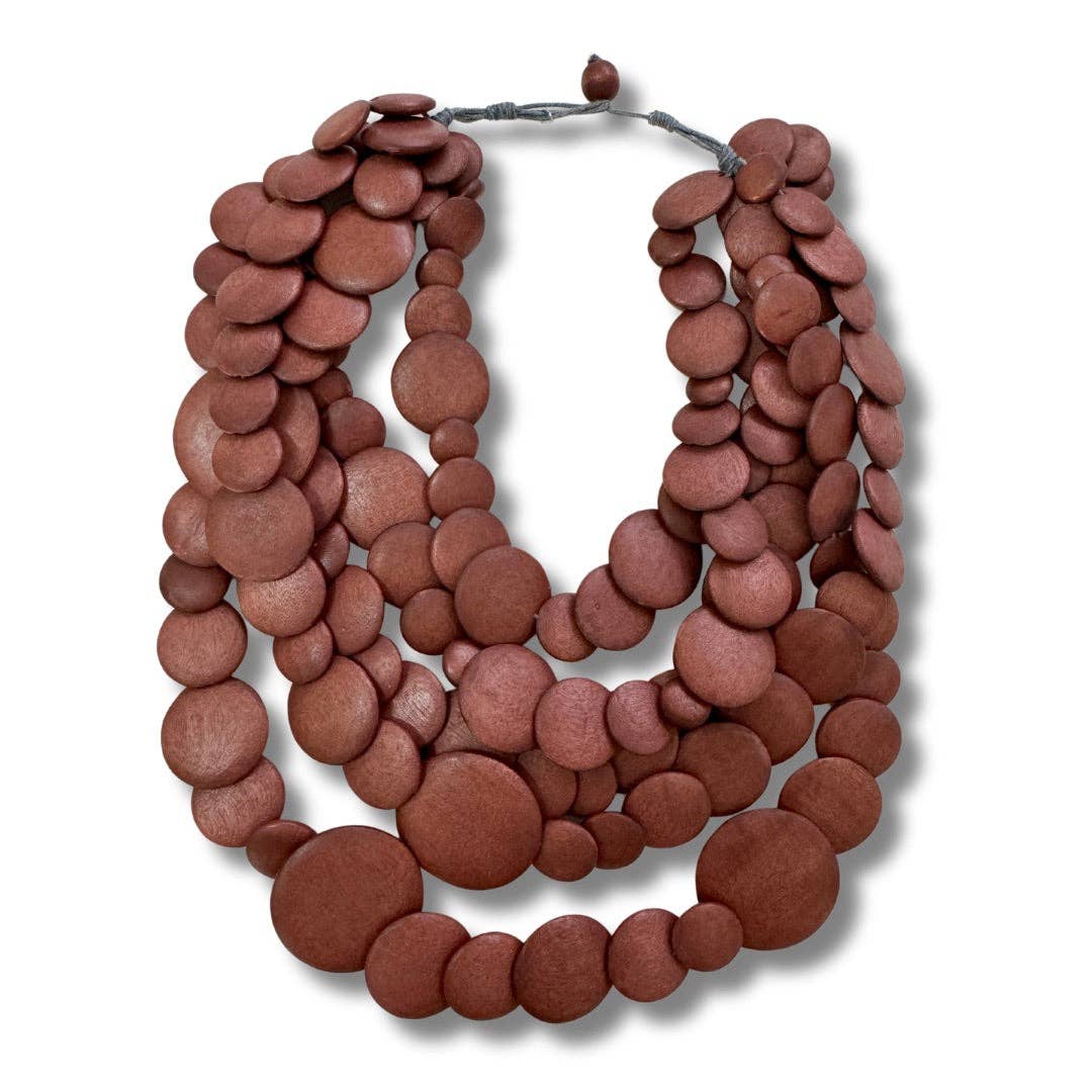 Bijondo - Guinea wooden light necklace: Naked