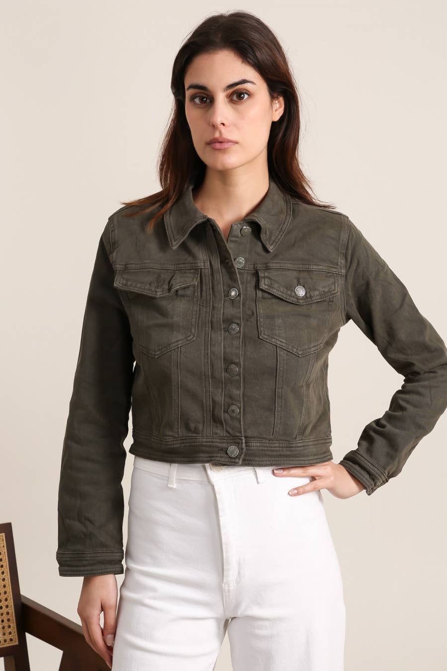 Vivid - Denim jacket color: Khaki / S