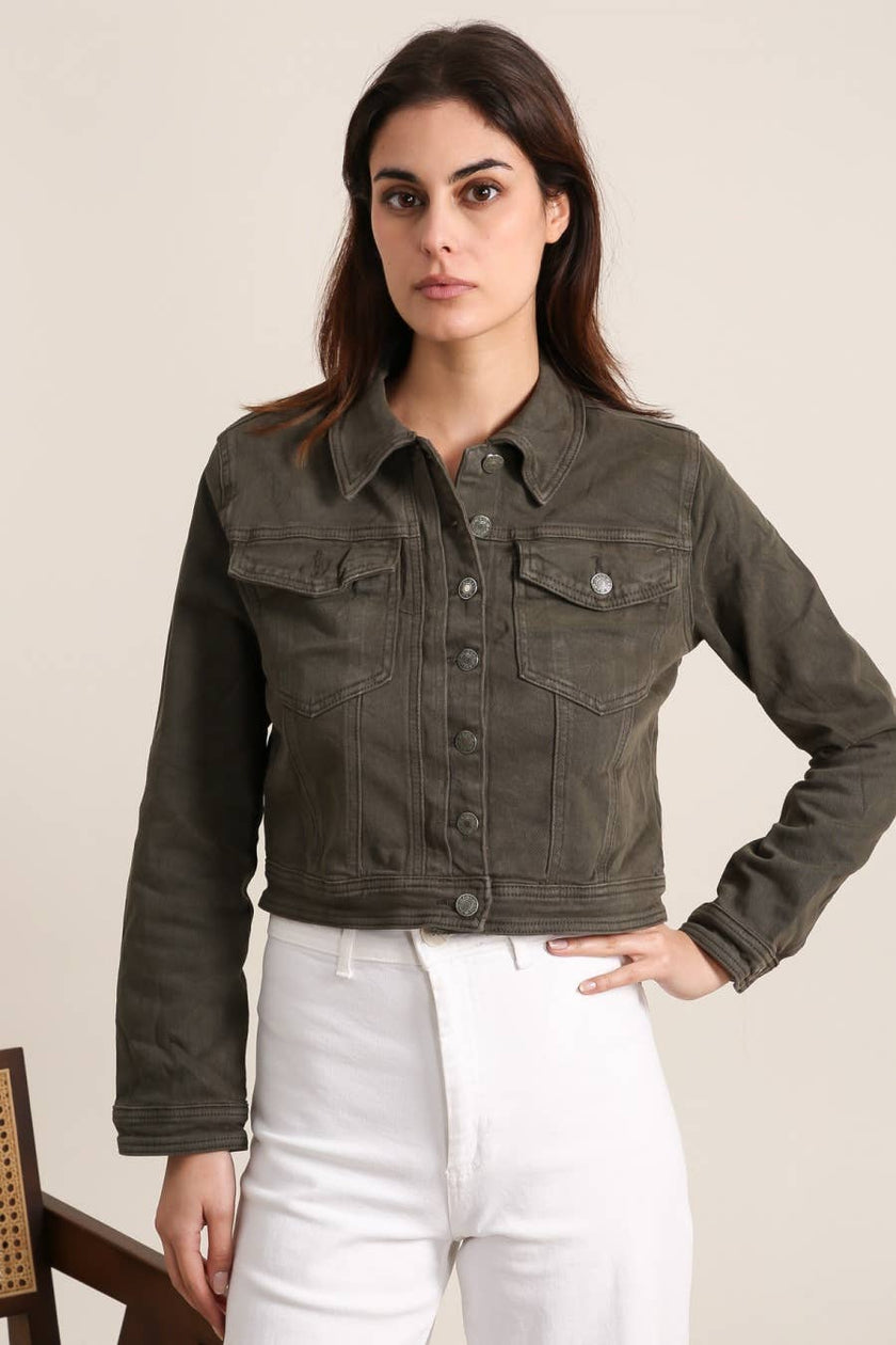 Vivid - Denim jacket color: Khaki / 2XL