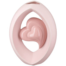 Afbeelding in Gallery-weergave laden, Gilde Handwerk Macrander GmbH &amp; Co. KG - Oval heart vase pink H. 20 cm, PU 2: Wasserdicht / Rosa / Keramik
