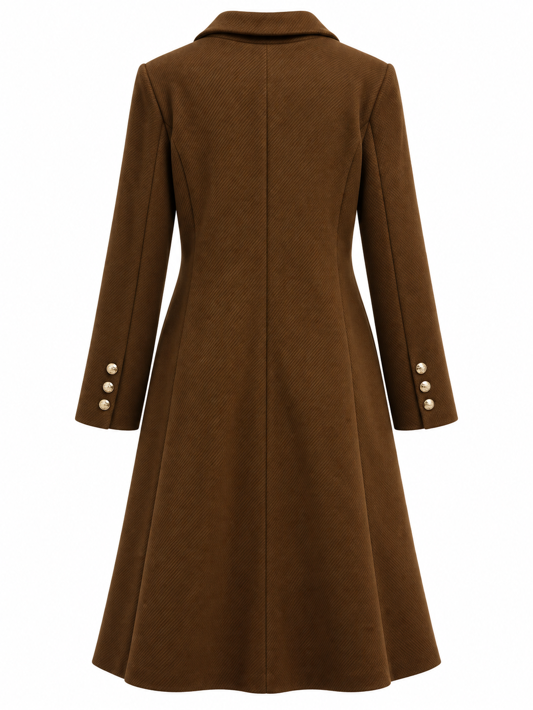 URBAN REVERSE TTMEDIA ITALY SRL - Long Double-Breasted Coat with Defined Waist | Elegant Style
