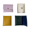 Compact Italian Leather Purse with Button for Women. B2B: Multicolour