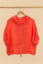 Afbeelding in Gallery-weergave laden, linen zip-up jacket with hood
