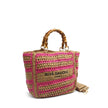 Vimoda - Woven paper tote bag with Rive Gauche handles: Taupe-Jean