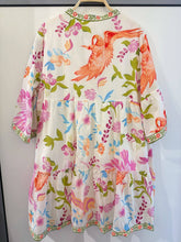 Afbeelding in Gallery-weergave laden, Orice - Short bohemian floral-print cotton dress: 831 / One size
