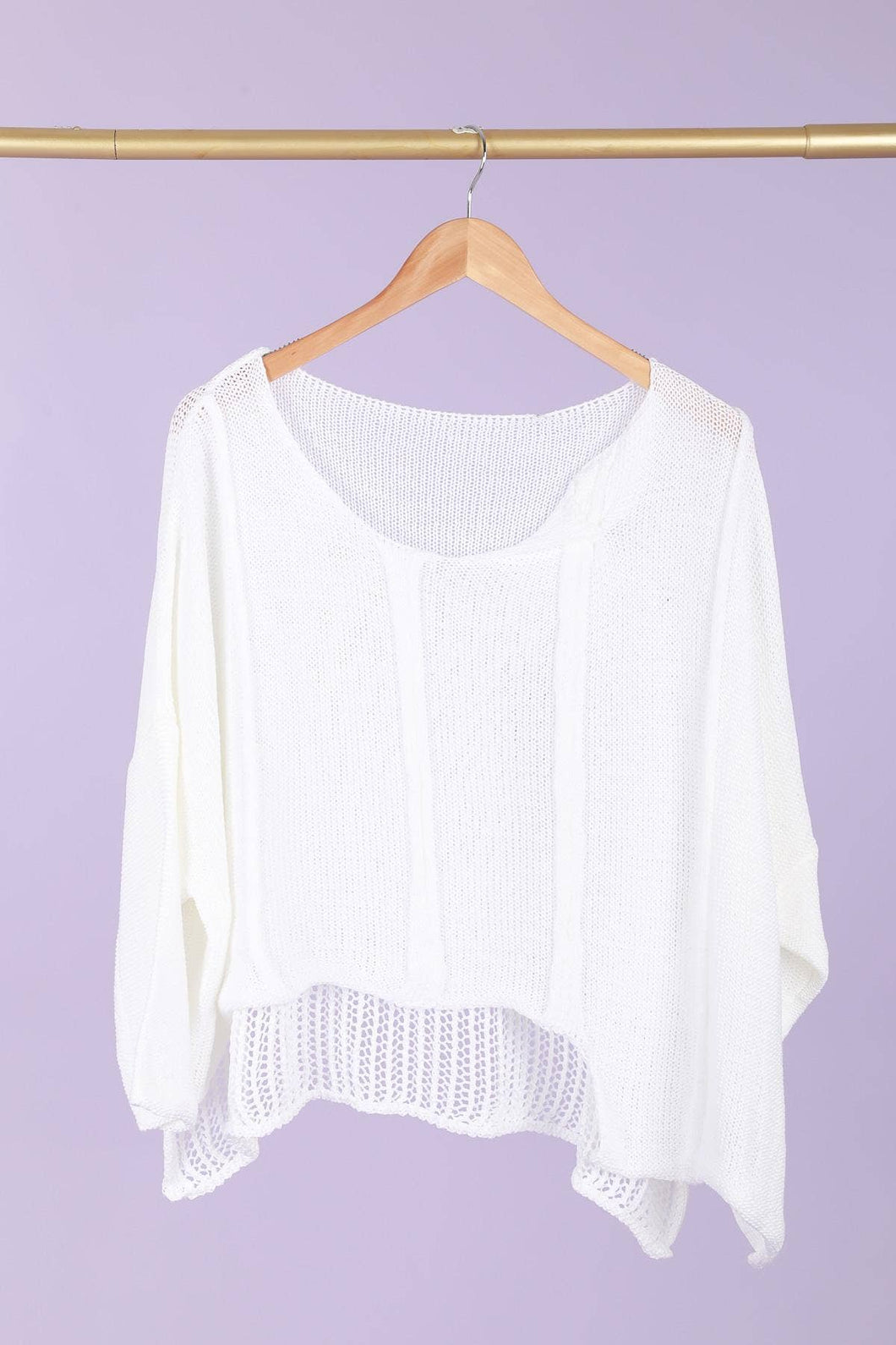 la maison des fibres naturelles - 61113 100% COTTON SWEATER: White