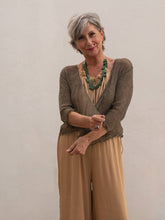 Afbeelding in Gallery-weergave laden, Bijondo - Amelia rayon short mesh cardigan: Turquoise / One size

