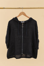 Afbeelding in Gallery-weergave laden, LÉA &amp; LUC - 100% linen zip-up jacket with hood REF. 5088: Beige
