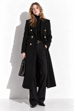 URBAN REVERSE TTMEDIA ITALY SRL - Long Double-Breasted Coat with Defined Waist | Elegant Style