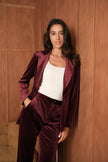 CHOKLATE PARIS - Ganny tailored jacket in velvet, single-button - V26115: Choco / 1S-1M-1L-1XL