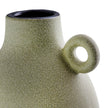 Gilde Handwerk Macrander GmbH & Co. KG - Tombos handle vase, green h.17 cm: Watertight / Verdure / Pottery