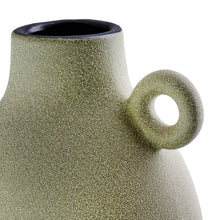 Afbeelding in Gallery-weergave laden, Gilde Handwerk Macrander GmbH &amp; Co. KG - Tombos handle vase, green h.17 cm: Watertight / Verdure / Pottery
