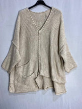 Afbeelding in Gallery-weergave laden, la maison des fibres naturelles - 60681ALPAGA sweater made in Italy: Beige
