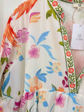 Afbeelding in Gallery-weergave laden, Orice - Short bohemian floral-print cotton dress: 831 / One size
