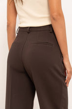Afbeelding in Gallery-weergave laden, Attentif Paris - [Aura] Wide high-waisted tailored long pants: Brown / Sx1 Mx1 Lx1 XLx1
