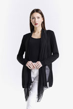 Afbeelding in Gallery-weergave laden, TINA Stephens Italy/Tees By Tina - Carla Open Cardi w/Silk Trim (CLS201): 672 Fuchsia

