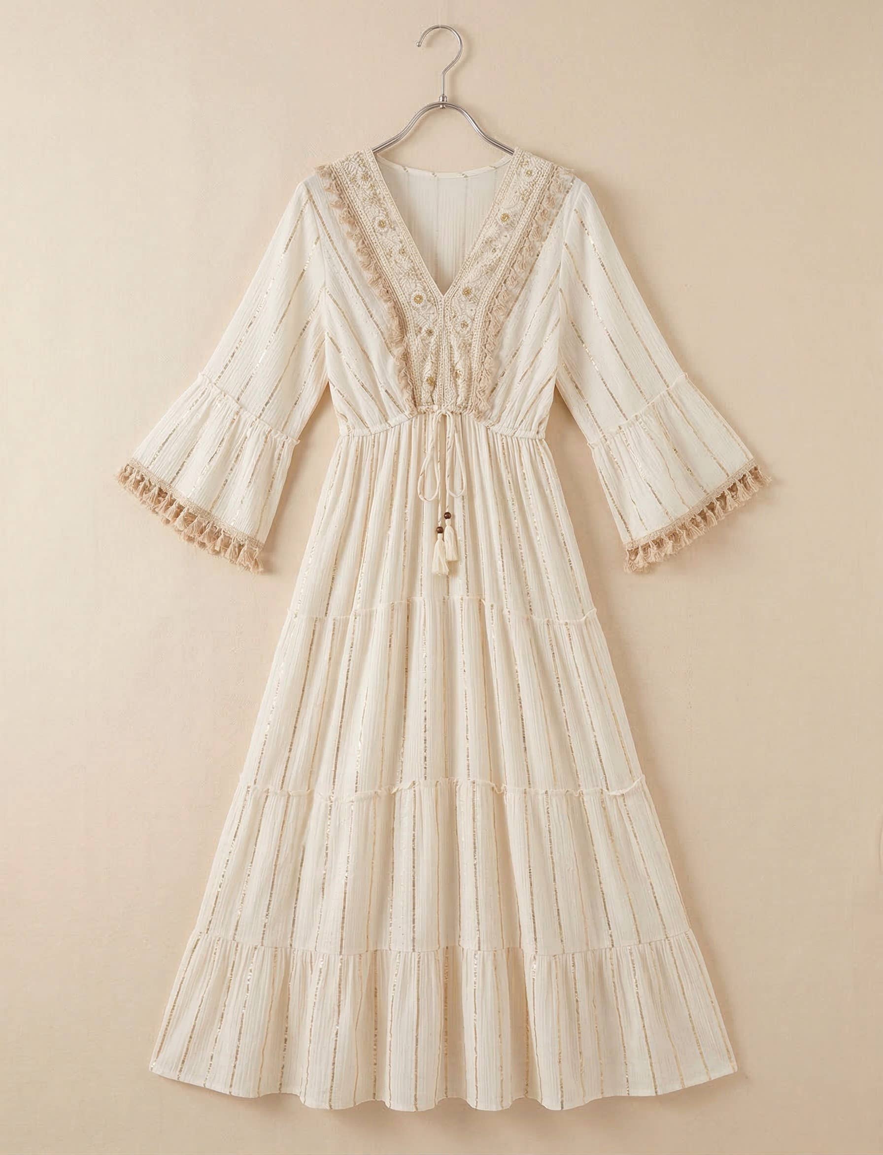 MOOYA - Bohemian maxi dress ESMEE - 25-11: Beige