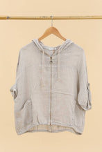 Afbeelding in Gallery-weergave laden, linen zip-up jacket with hood
