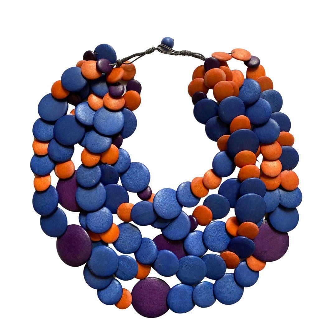Bijondo - Guinea wooden light necklace: Naked