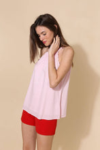 Afbeelding in Gallery-weergave laden, Attentif Paris - Top with bow neckline containing linen: Fuchsia / Sx1 Mx1 Lx1
