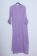 Afbeelding in Gallery-weergave laden, LÉA &amp; LUC - Long shirt dresses in 100% Linen REF. 1484: Pink / Unique
