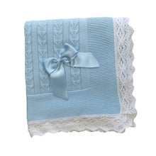 Afbeelding in Gallery-weergave laden, Cotton Socks - 1010 Blanket with lace 110x110 cm: White
