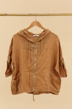 Afbeelding in Gallery-weergave laden, linen zip-up jacket with hood
