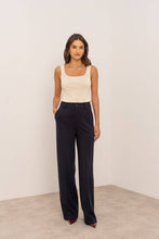 Afbeelding in Gallery-weergave laden, Attentif Paris - [Aura] Wide high-waisted tailored long pants: Brown / Sx1 Mx1 Lx1 XLx1
