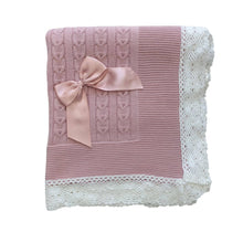 Afbeelding in Gallery-weergave laden, Cotton Socks - 1010 Blanket with lace 110x110 cm: White
