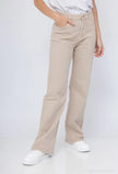 Vivid - Basic wide-leg jeans color: Light khaki / S