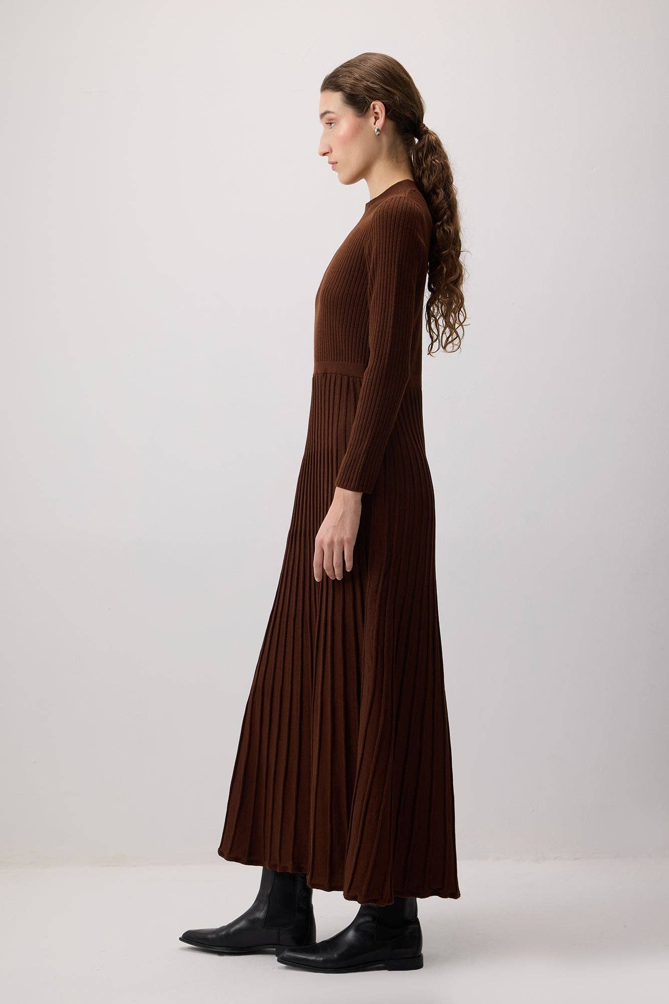 Touché Privé EU - KNITWEAR DRESS: Brown / Standart