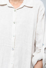 Afbeelding in Gallery-weergave laden, LÉA &amp; LUC - Long shirt dresses in 100% Linen REF. 1484: Beige / Unique
