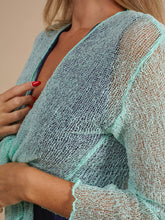 Afbeelding in Gallery-weergave laden, Bijondo - Amelia rayon short mesh cardigan: Negro / One size
