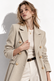 URBAN REVERSE TTMEDIA ITALY SRL - Long Double-Breasted Coat with Defined Waist | Elegant Style