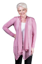 Afbeelding in Gallery-weergave laden, TINA Stephens Italy/Tees By Tina - Carla Open Cardi w/Silk Trim (CLS201): 672 Fuchsia
