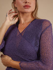 Bijondo - Amelia rayon short mesh cardigan: Orange / One size