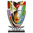 Gilde Handwerk Macrander GmbH & Co. KG - Veronique face vase, h.49 cm: Interior walls are hand painted/not waterproof / Multicoloured / Jar