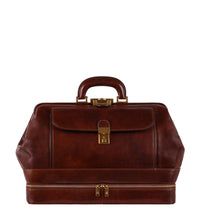 Afbeelding in Gallery-weergave laden, Time Resistance - Large Italian Leather Doctor Bag - The Master and Margarita: Black
