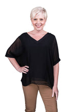 Afbeelding in Gallery-weergave laden, TINA Stephens Italy/Tees By Tina - Sasha Silk Double V-Neck Kaftan (BSS201): 100 White
