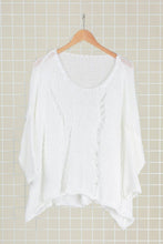 Afbeelding in Gallery-weergave laden, la maison des fibres naturelles - 60678 100% cotton sweater made in Italy: White
