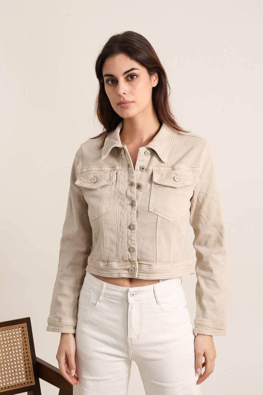 Vivid - Denim jacket color: Khaki / 2XL