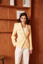 Afbeelding in Gallery-weergave laden, Attentif Paris - Fitted tweed blazer: Blue / S/M/L/XL
