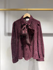 CHOKLATE PARIS - Charlotte lace blouse with lavallière bow - CK08395