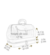 Afbeelding in Gallery-weergave laden, Time Resistance - Large Italian Leather Doctor Bag - The Master and Margarita: Black
