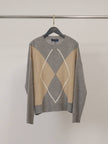 Cécile Wang - Diamond-pattern wool-cashmere sweater HYC6665: Off-white